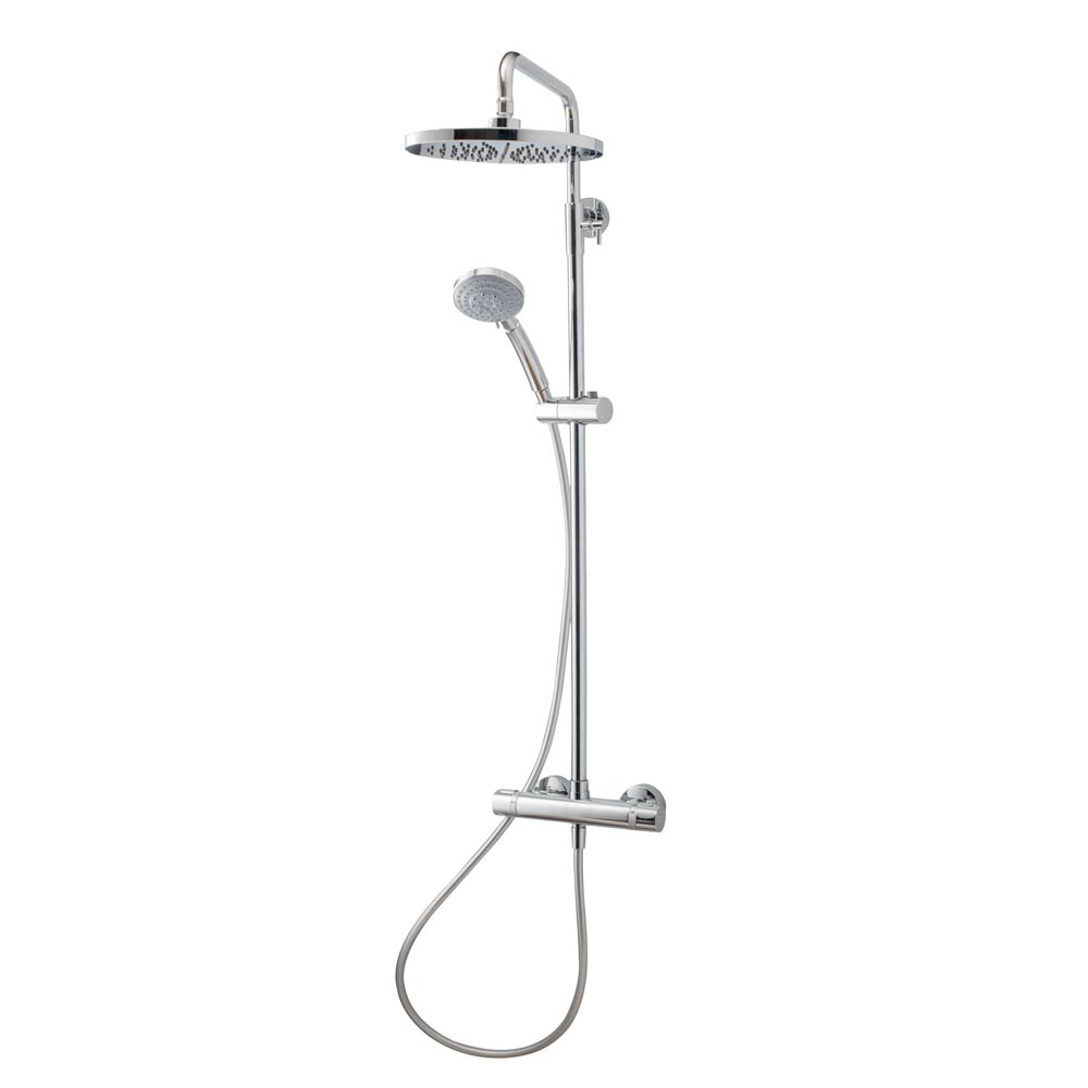 Thermostatic shower group with sprayer and shower accessories. / Grupo Ducha termostatica con columna, rociador y accesorios de ducha para certificacion BREEAM.
