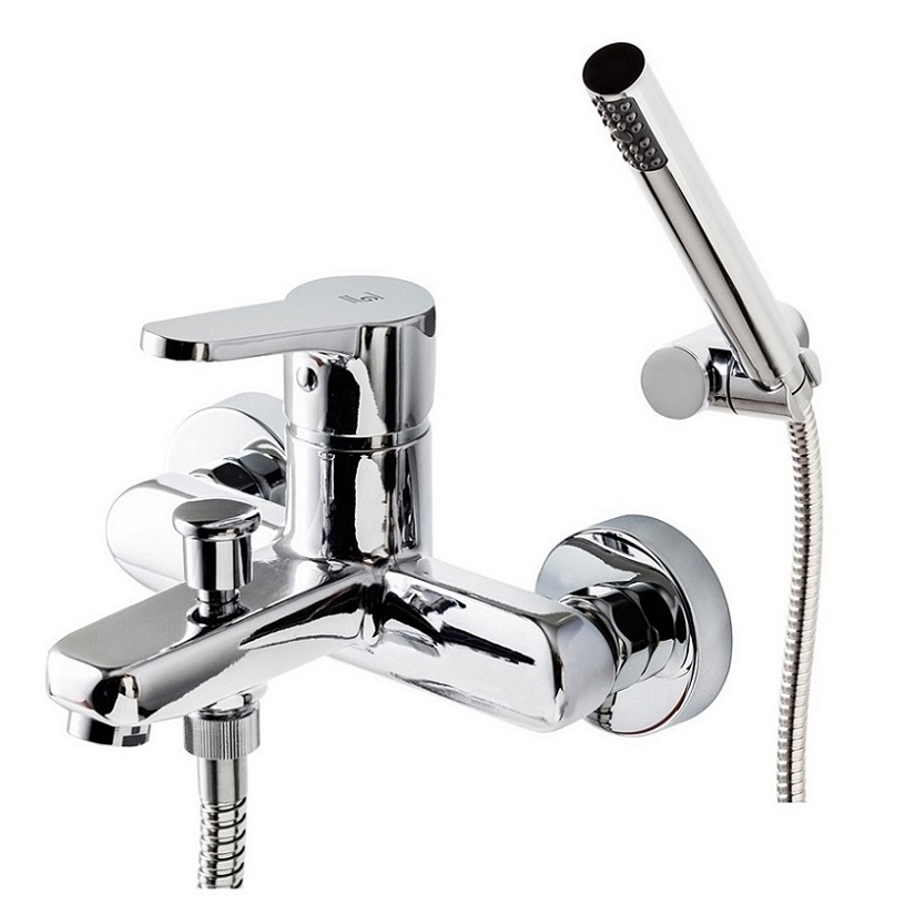 Bath and shower group for wall mounting. / Grifo monomando baño-ducha para instalacion mural para certificacion BREEAM.