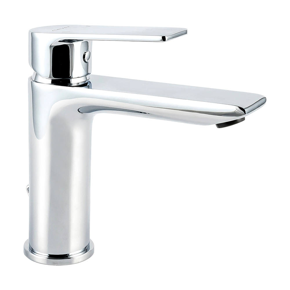 Single-lever basin mixer with aerator and flexible hoses 3/8″ >350mm.
