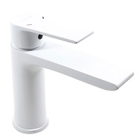 Single-lever basin mixer with aerator and flexible hoses 3/8″ >350mm.