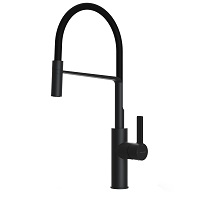 Single-lever sink mixer with aerator, swivel spout and flexible hoses 3/8″ >350mm.