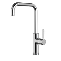 Single-lever sink mixer with aerator, swivel spout and flexible hoses 3/8″ >350mm.
