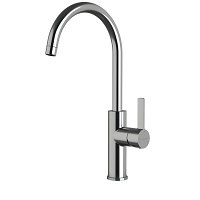 Single-lever sink mixer with aerator, swivel spout and flexible hoses 3/8″ >350mm.