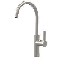 Single-lever sink mixer with aerator, swivel spout and flexible hoses 3/8″ >350mm.