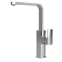 Single-lever sink mixer with aerator, swivel spout and flexible hoses 3/8″ >350mm.