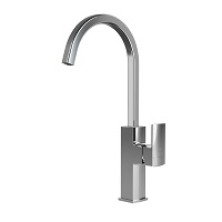 Single-lever sink mixer with aerator, swivel spout and flexible hoses 3/8″ >350mm.