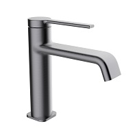 Single-lever basin mixer with aerator and flexible hoses 3/8″ >350mm.
