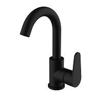 Single-lever basin mixer with aerator and flexible hoses 3/8″ >350mm.