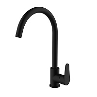 Single-lever sink mixer with aerator, swivel spout and flexible hoses 3/8″ >350mm.