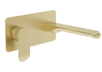 Scope Wall Mounted Basin Mixer Brushed Gold