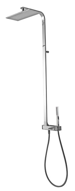 Wall-mtd. shower set, anti-limescale