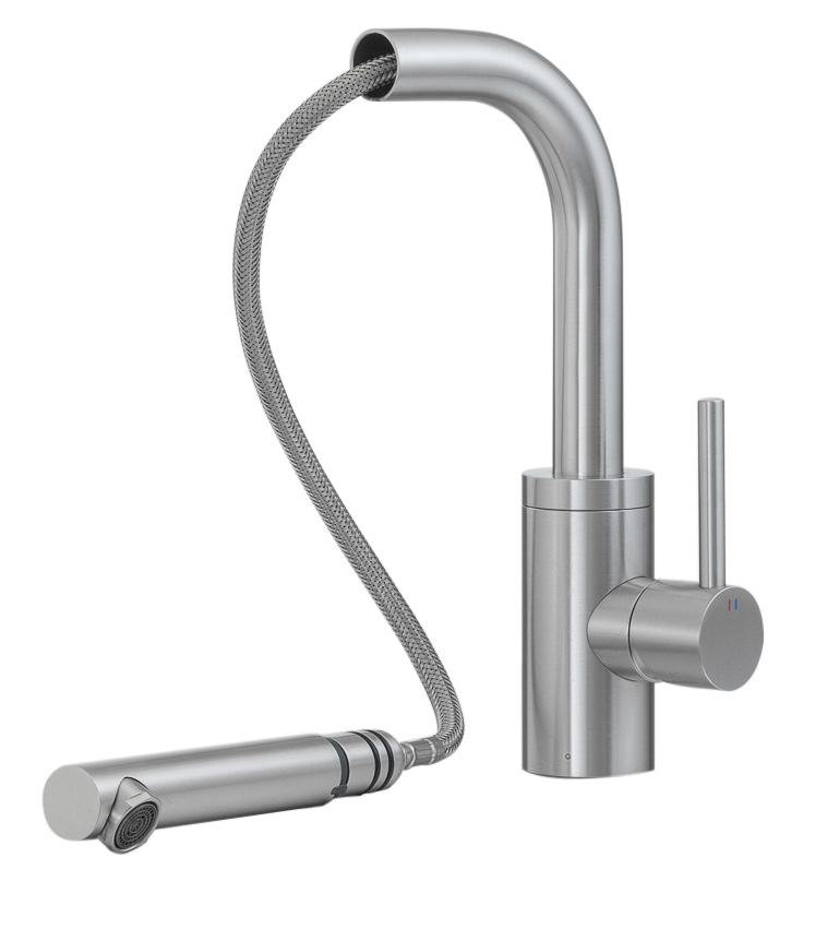 Sink mixer with extractable hand-shower