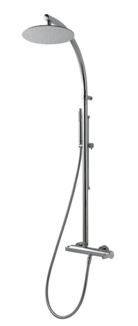Wall-mtd. shower set, anti-limescale hand-shower and shower head