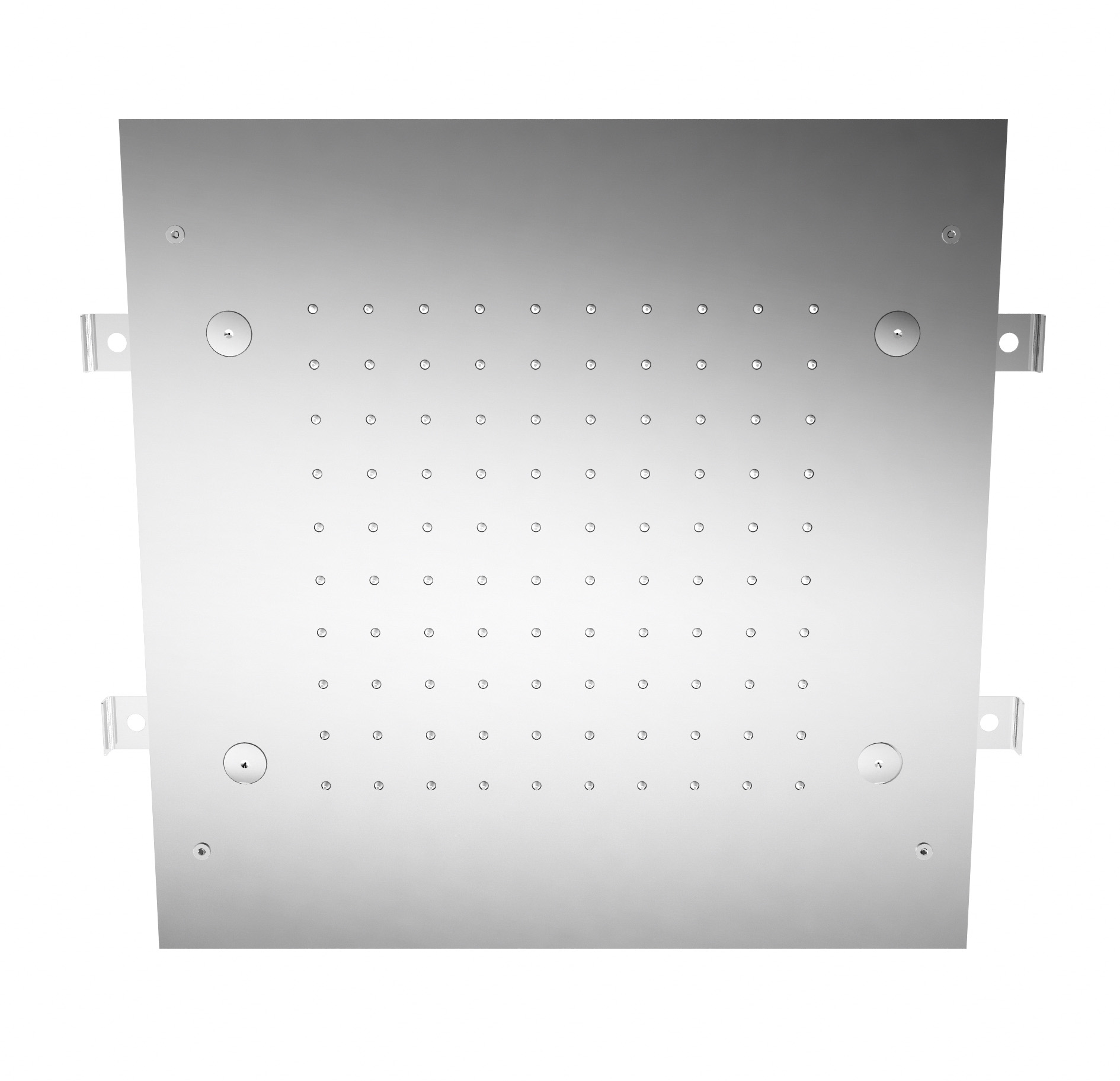 Concealed showerhead with rain and mist
