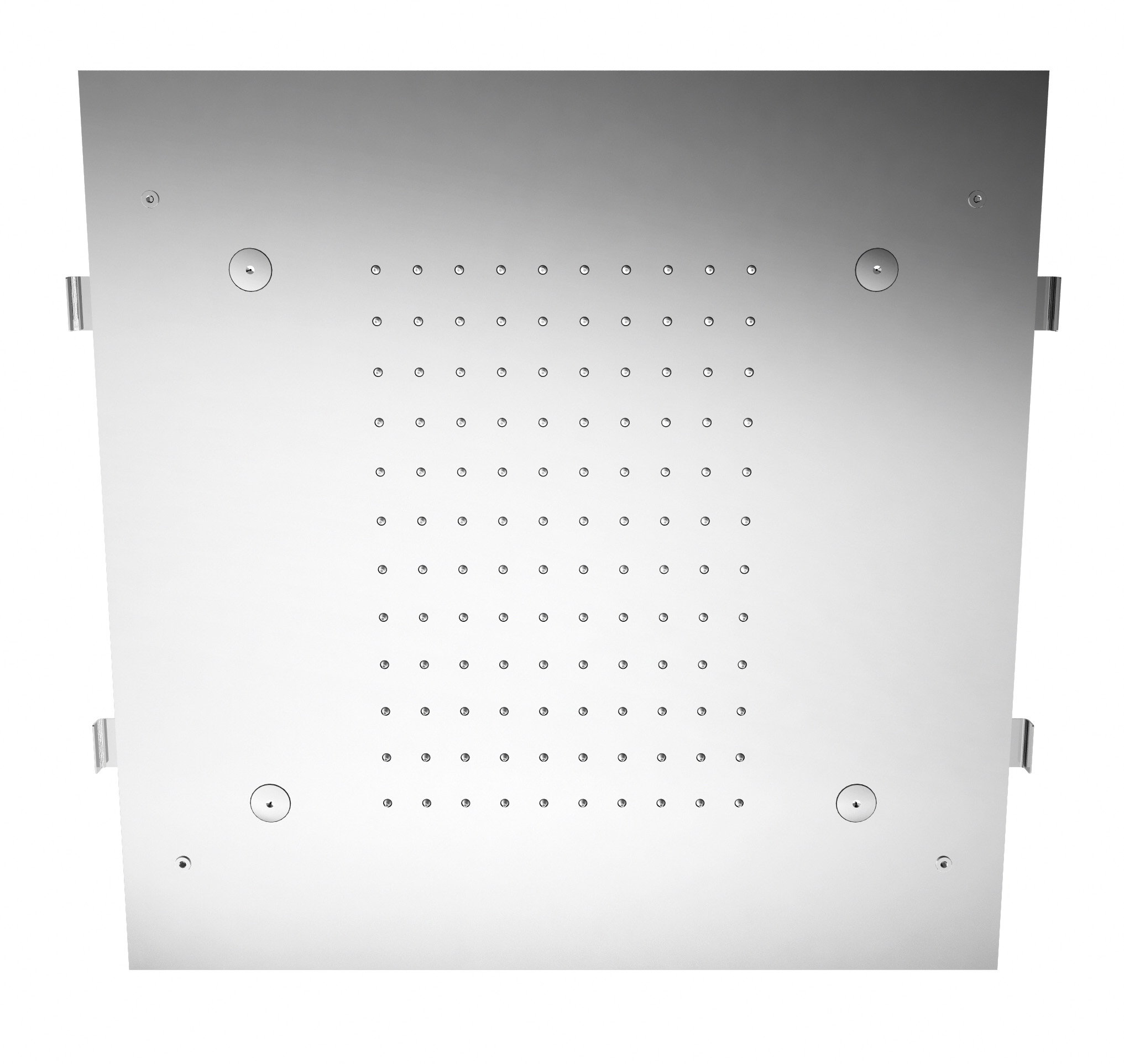 Concealed showerhead with rain and mist