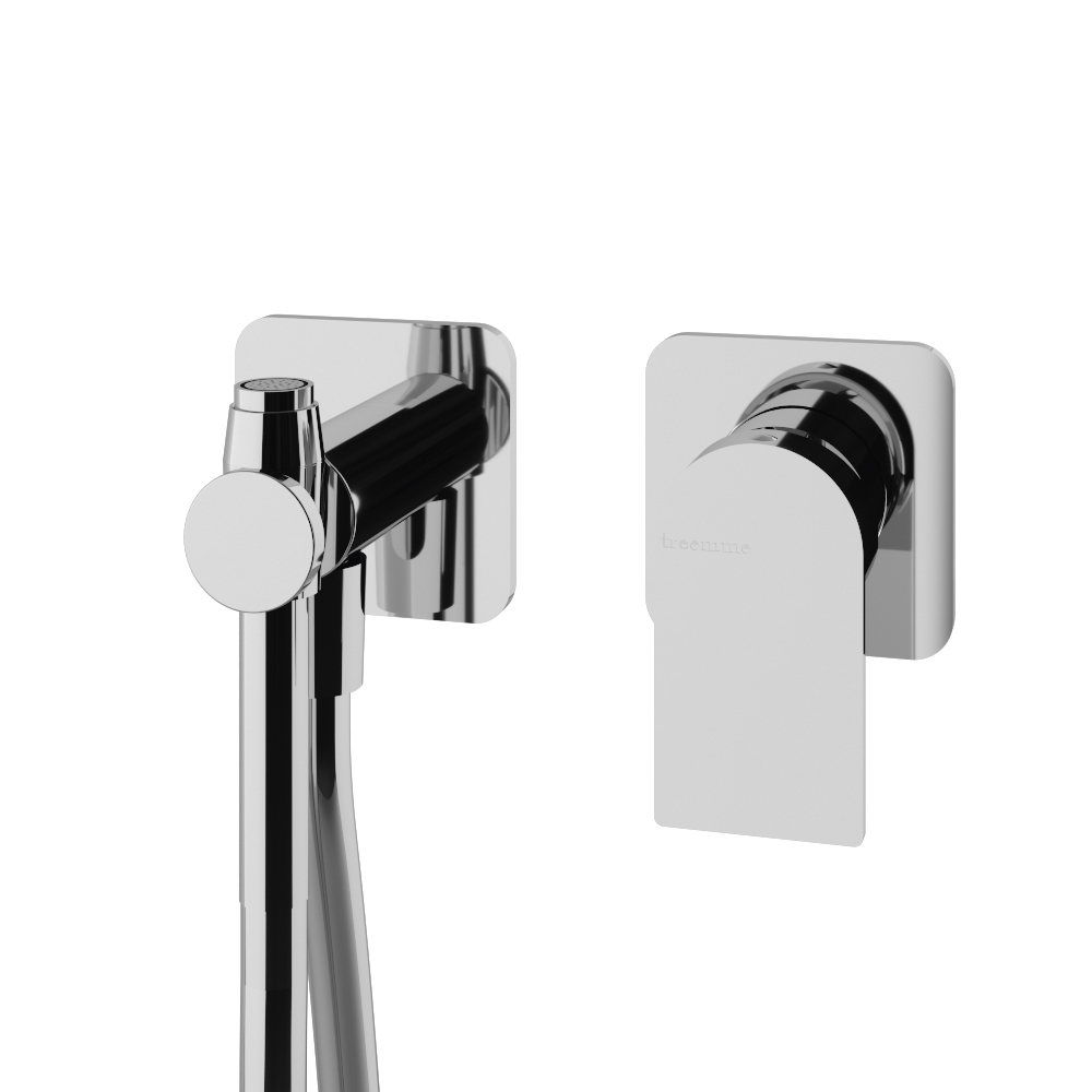 Concealed mixer with wc hand shower