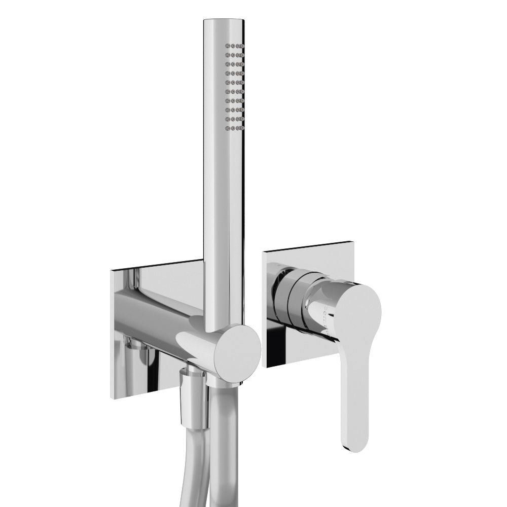 Concealed shower mixer with hand-shower