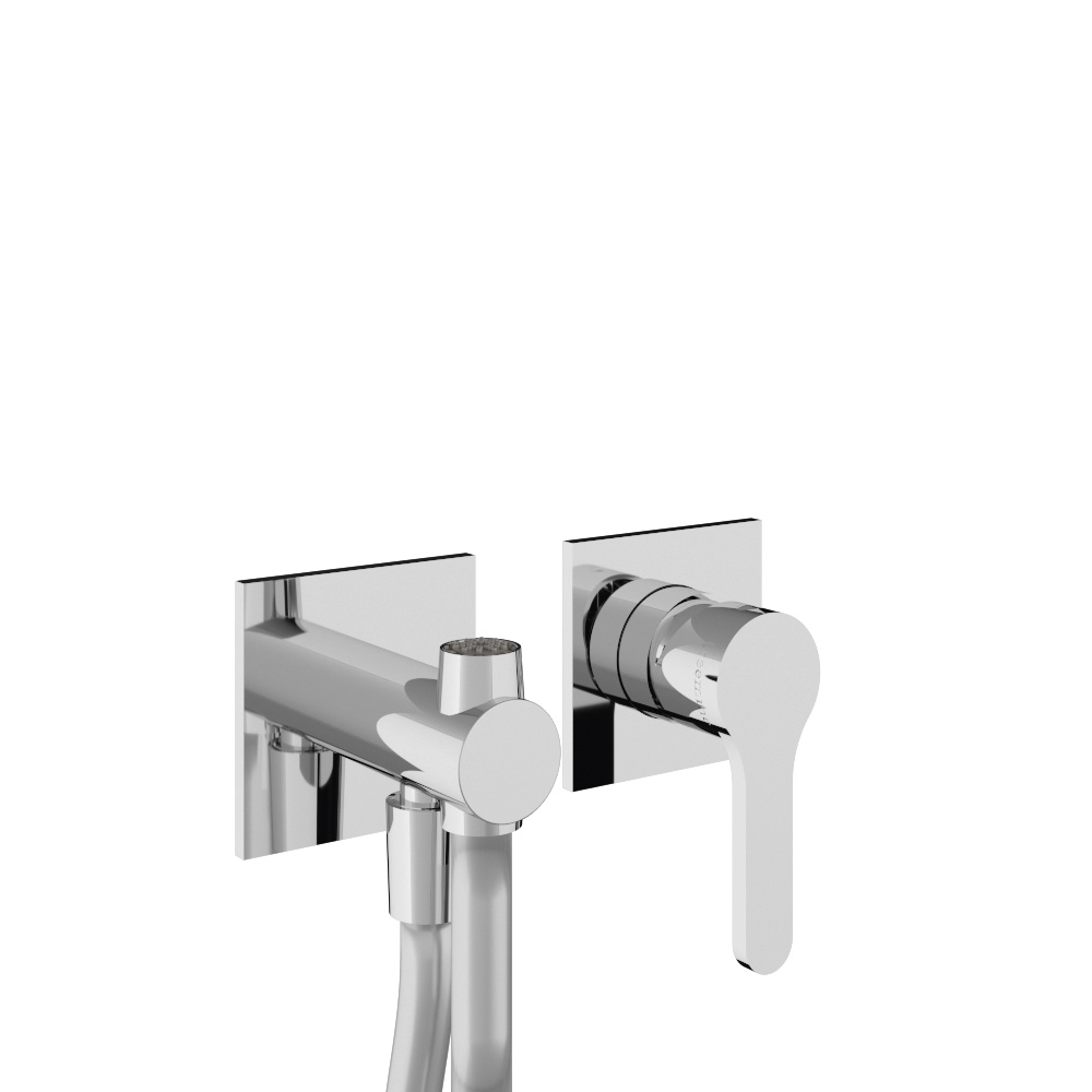 Concealed mixer with wc hand shower