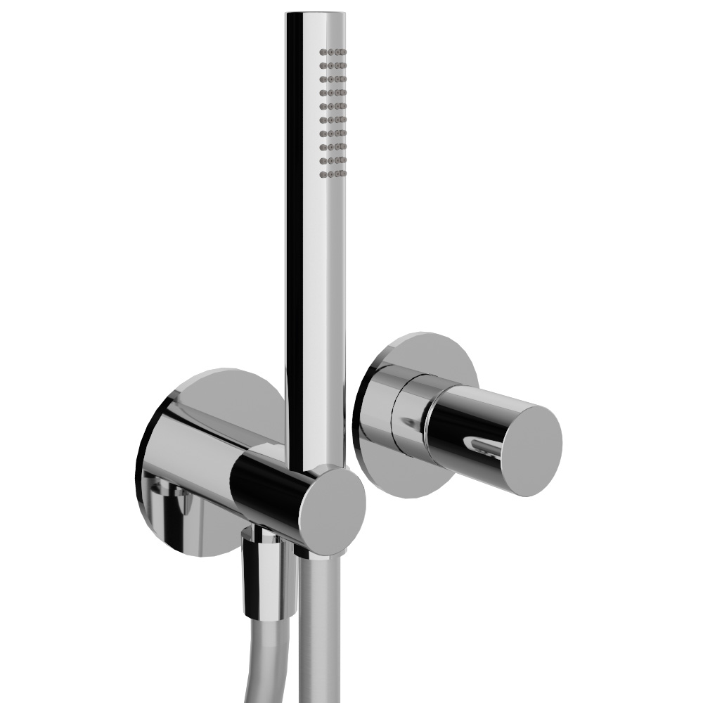Concealed shower mixer with hand-shower