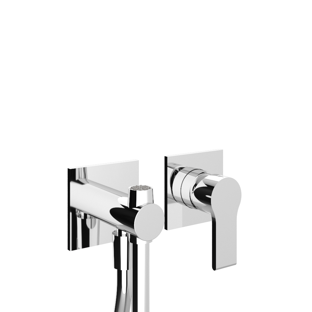 Concealed mixer with wc hand shower