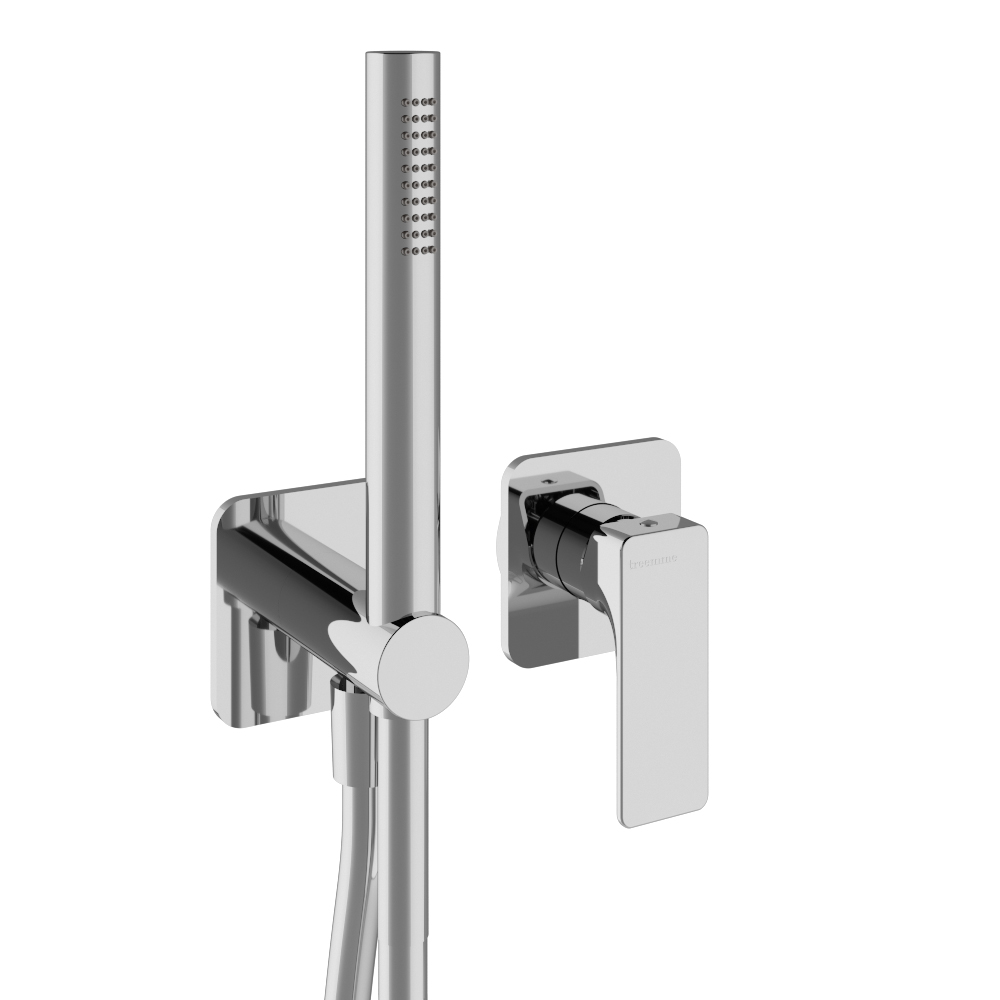Concealed shower mixer with hand-shower
