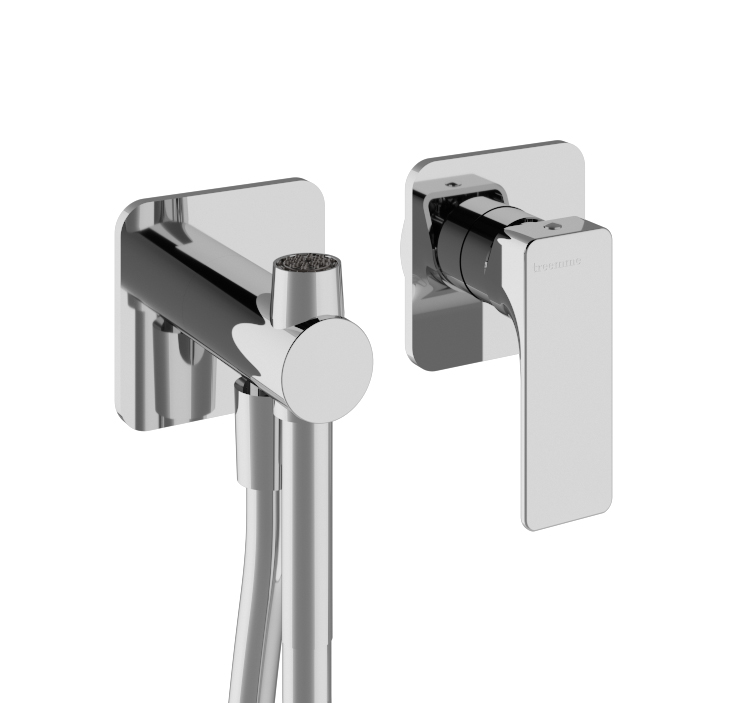 Concealed mixer with wc hand shower