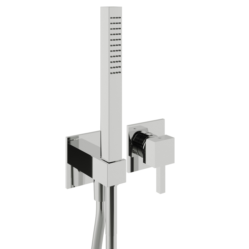 Concealed shower mixer with hand-shower