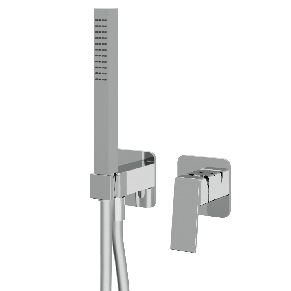 Concealed shower mixer with hand-shower
