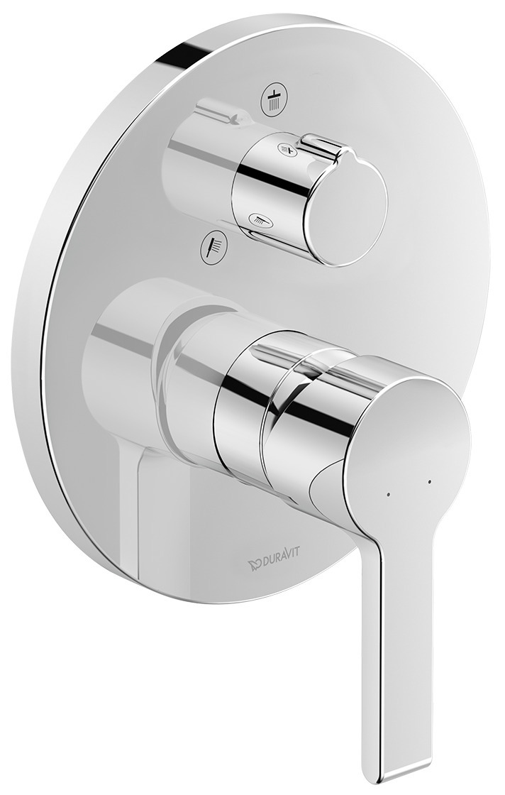 Single lever shower mixer with diverter concealed