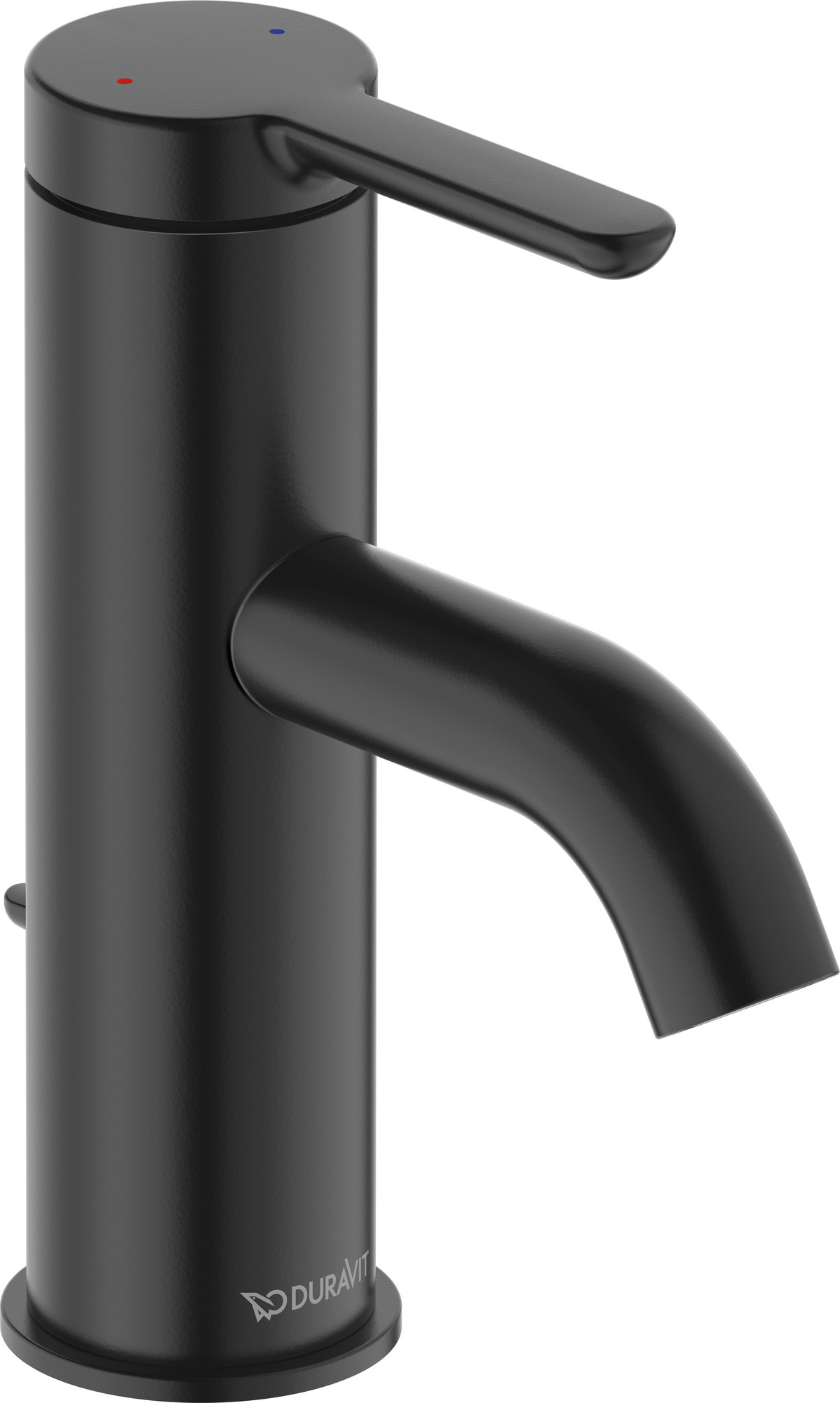 Single lever basin mixer S with pull-rod matt black