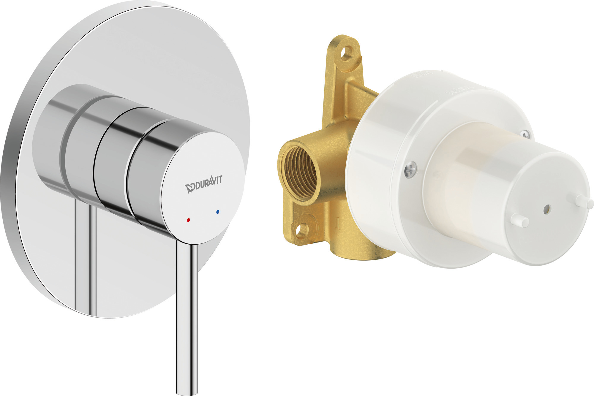 Single lever shower mixer concealed set