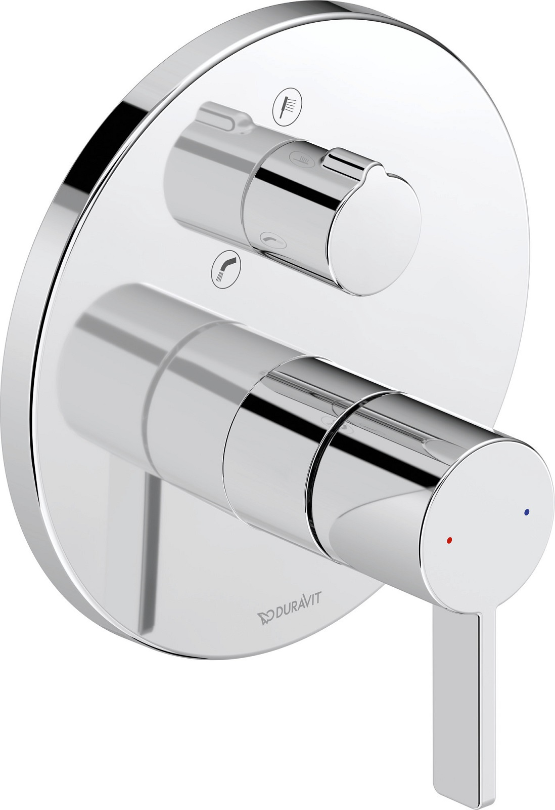 Single lever bath mixer with diverter concealed