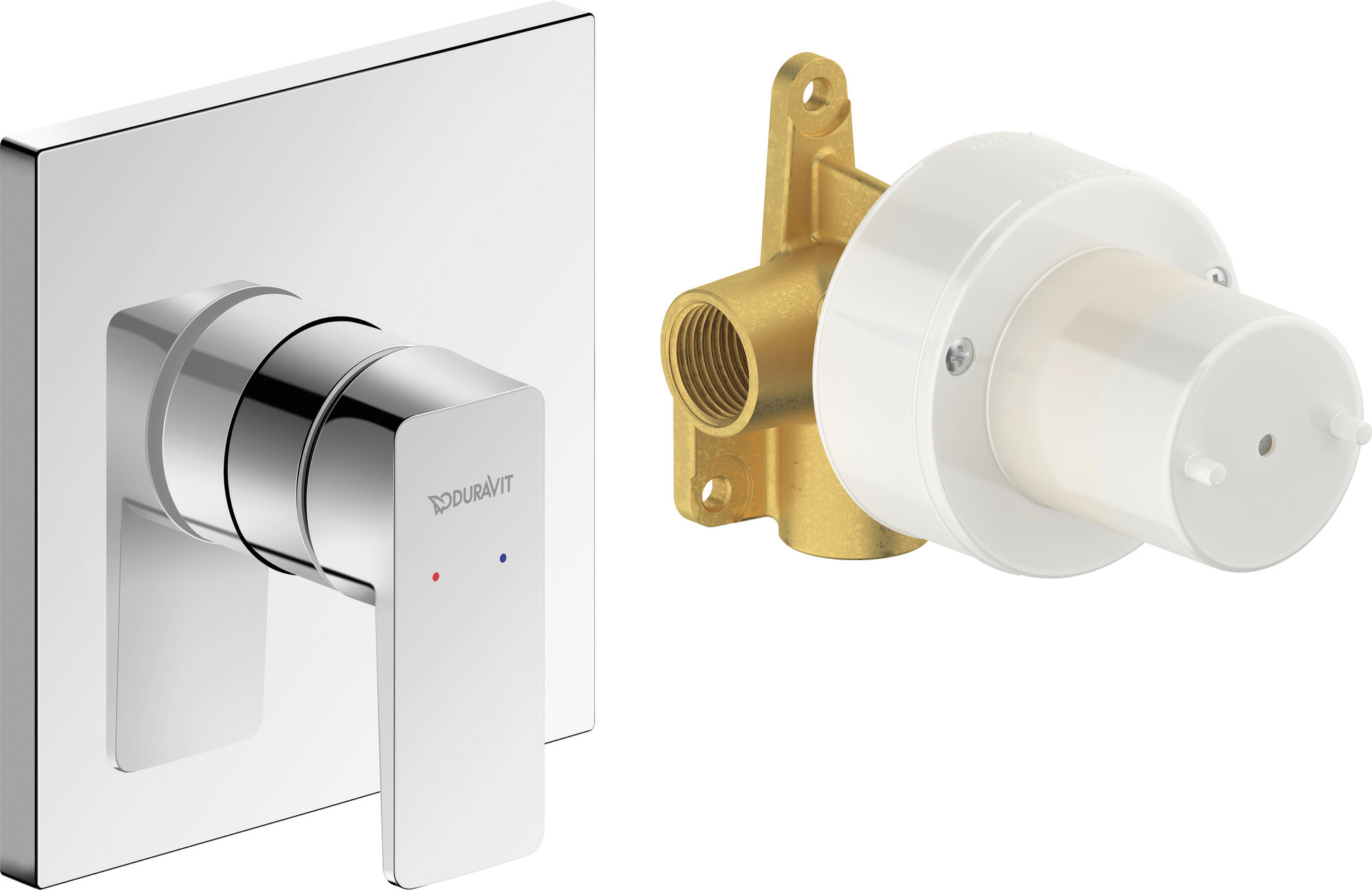 Single lever shower mixer concealed set