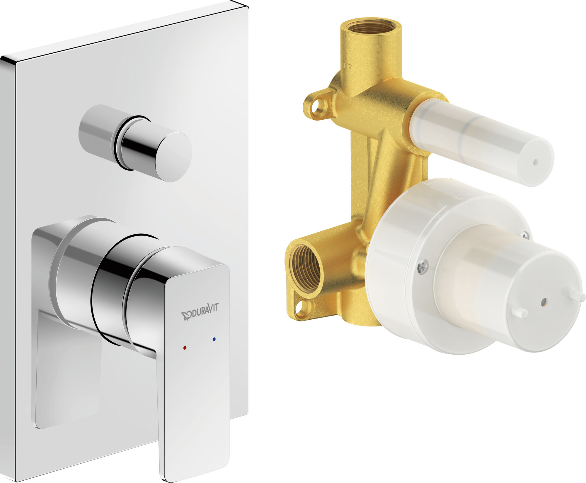 Single lever bath mixer concealed set