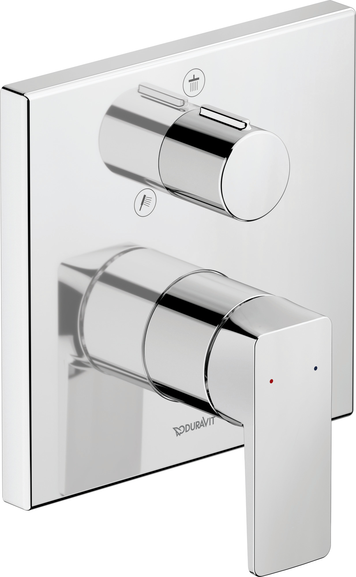 Single lever shower mixer concealed chrome