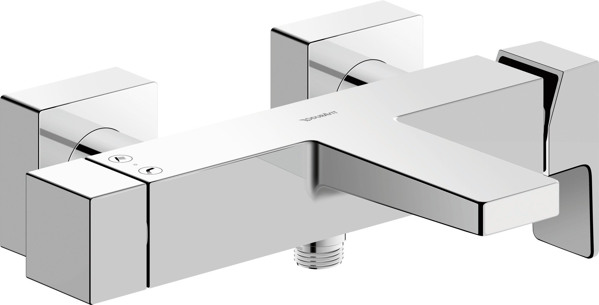 Single lever bath mixer exposed chrome