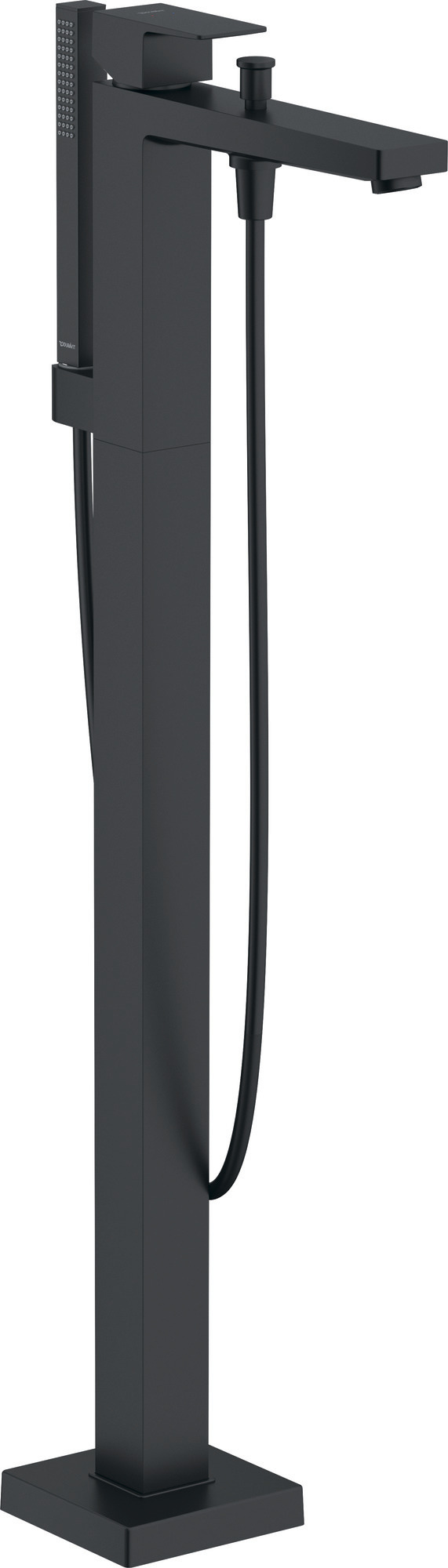Freestanding bath mixer matt black