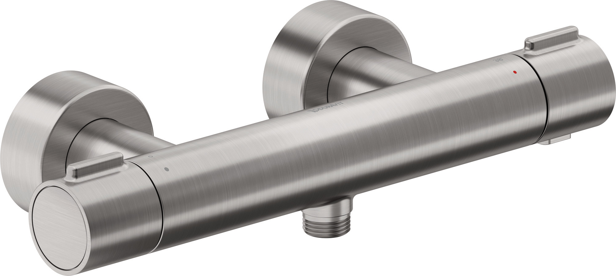 Thermostatic shower mixer exposed stainless steel