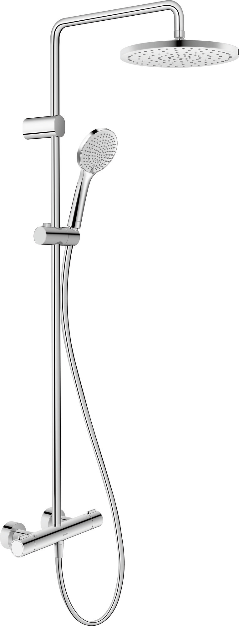 ShowerSystem with thermostatic shower mixer chrome MinusFlow