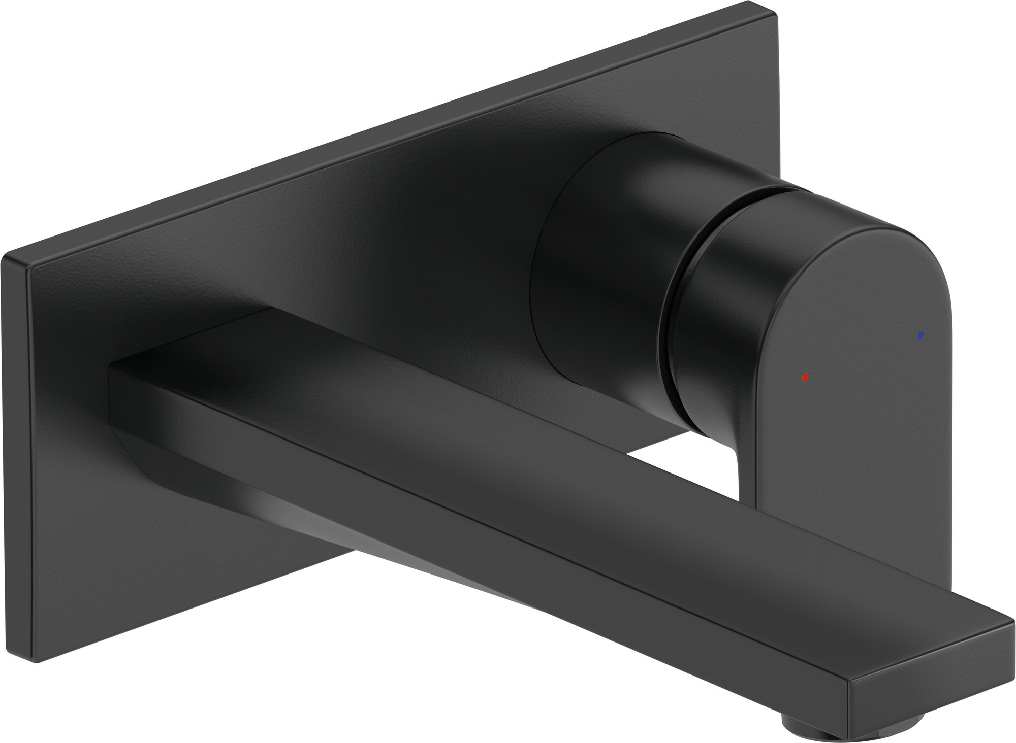 Single lever basin mixer concealed matt black