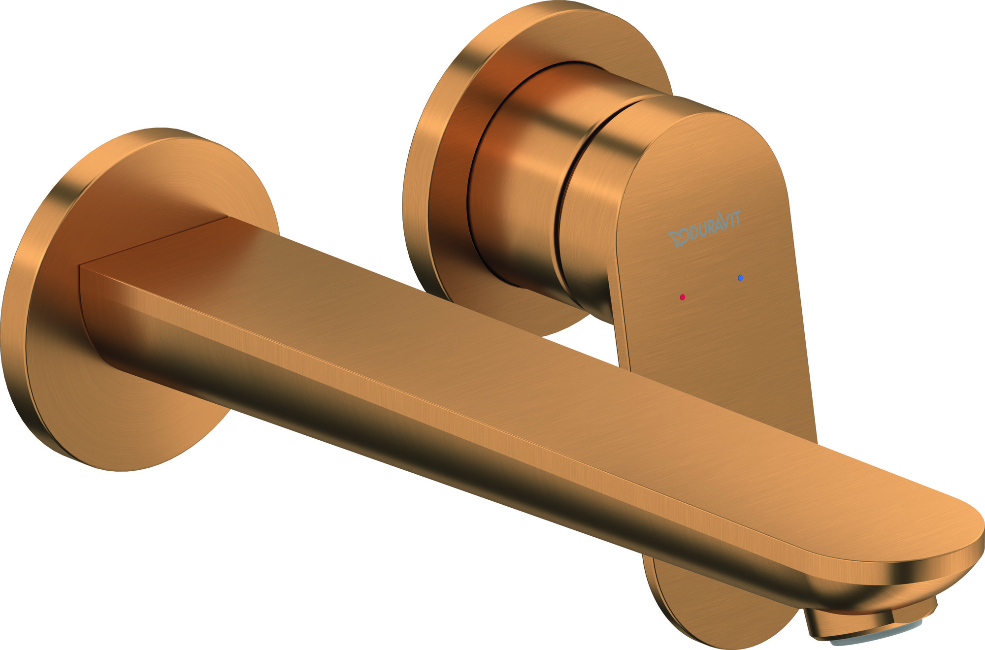 Single lever basin mixer concealed brushed bronce