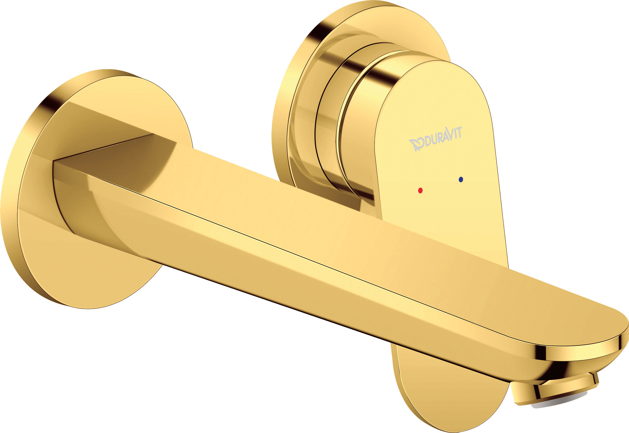 Single lever basin mixer concealed polished gold