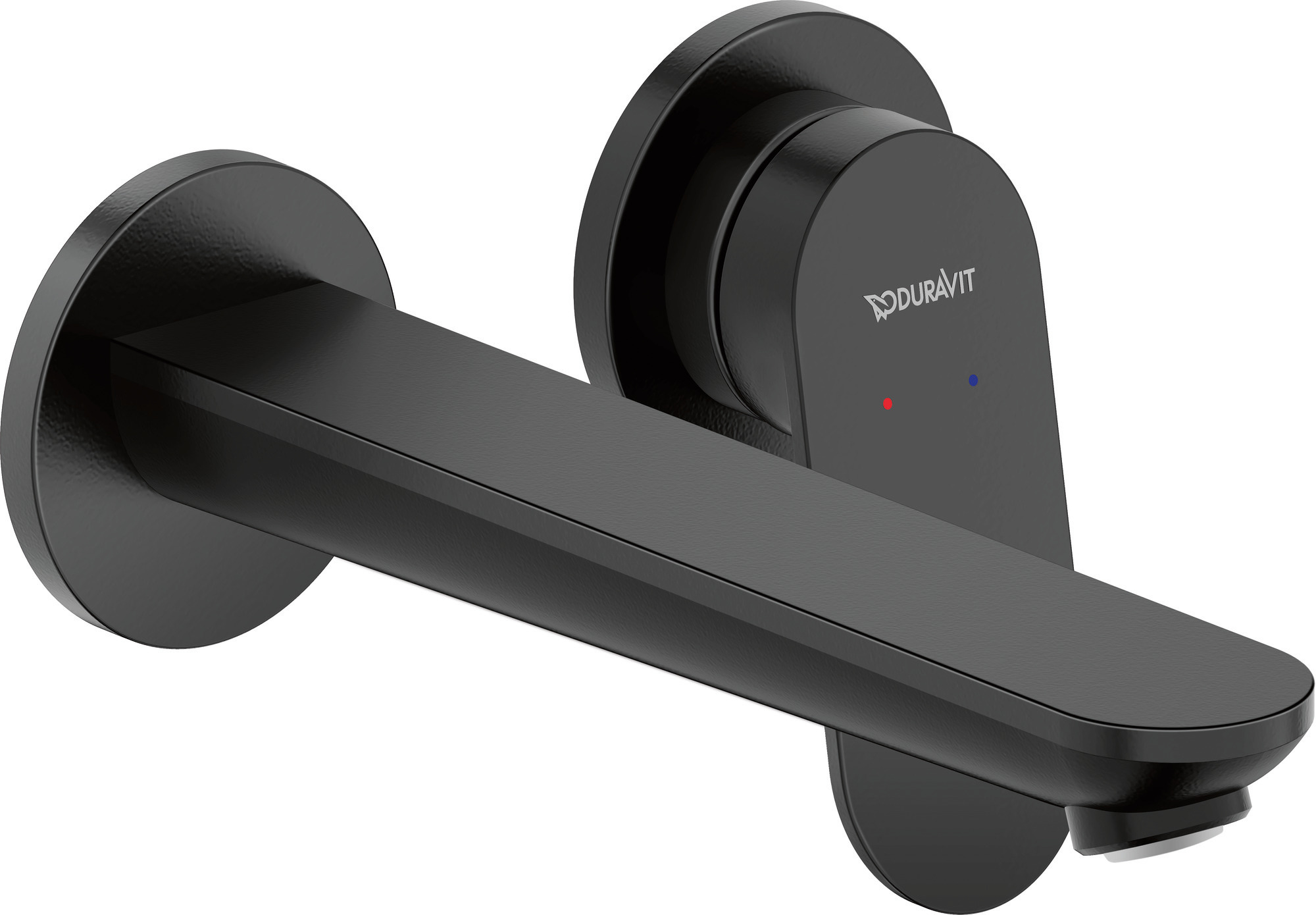 Single lever basin mixer concealed matt black