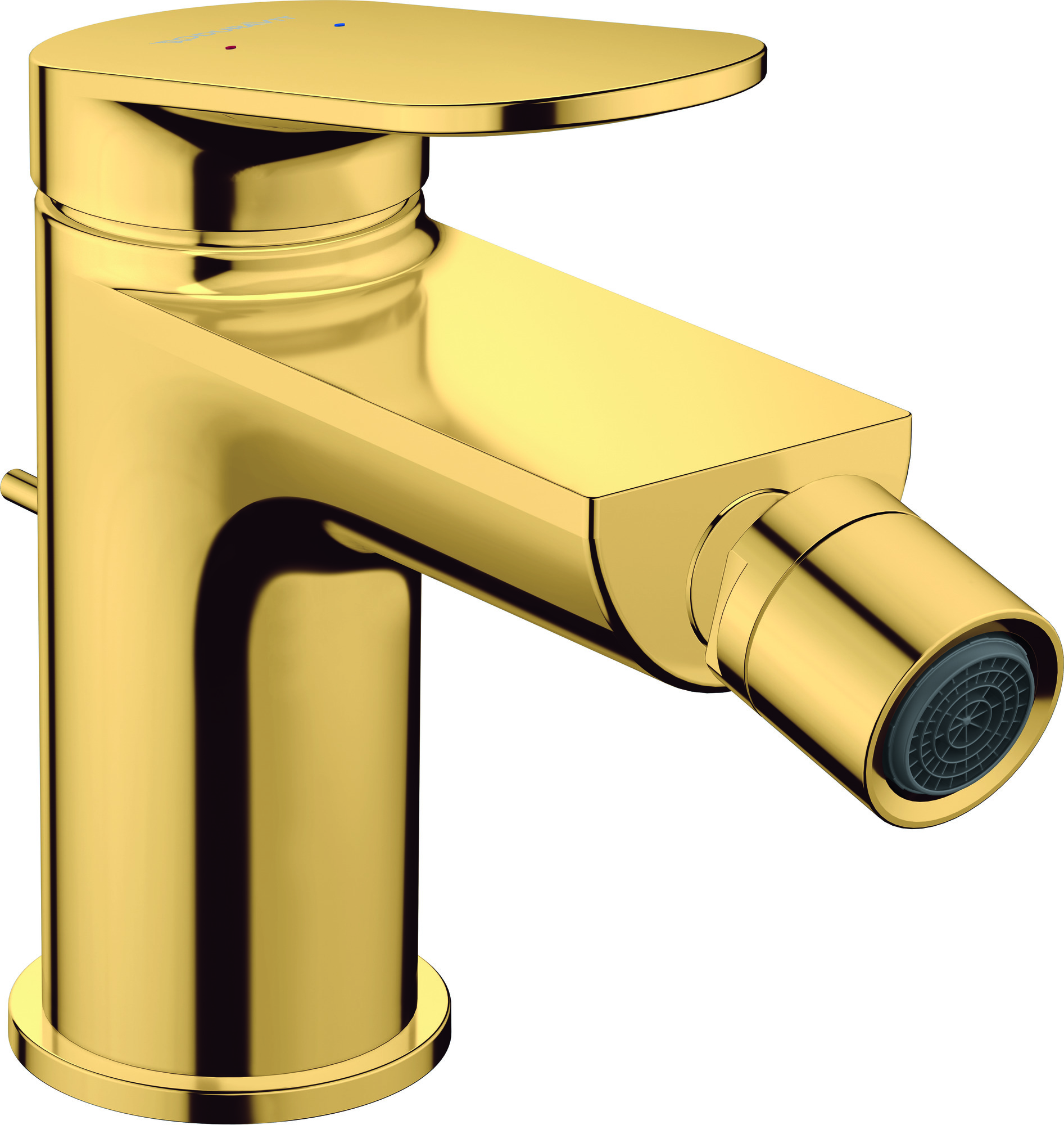 Single lever bidet mixer polished gold