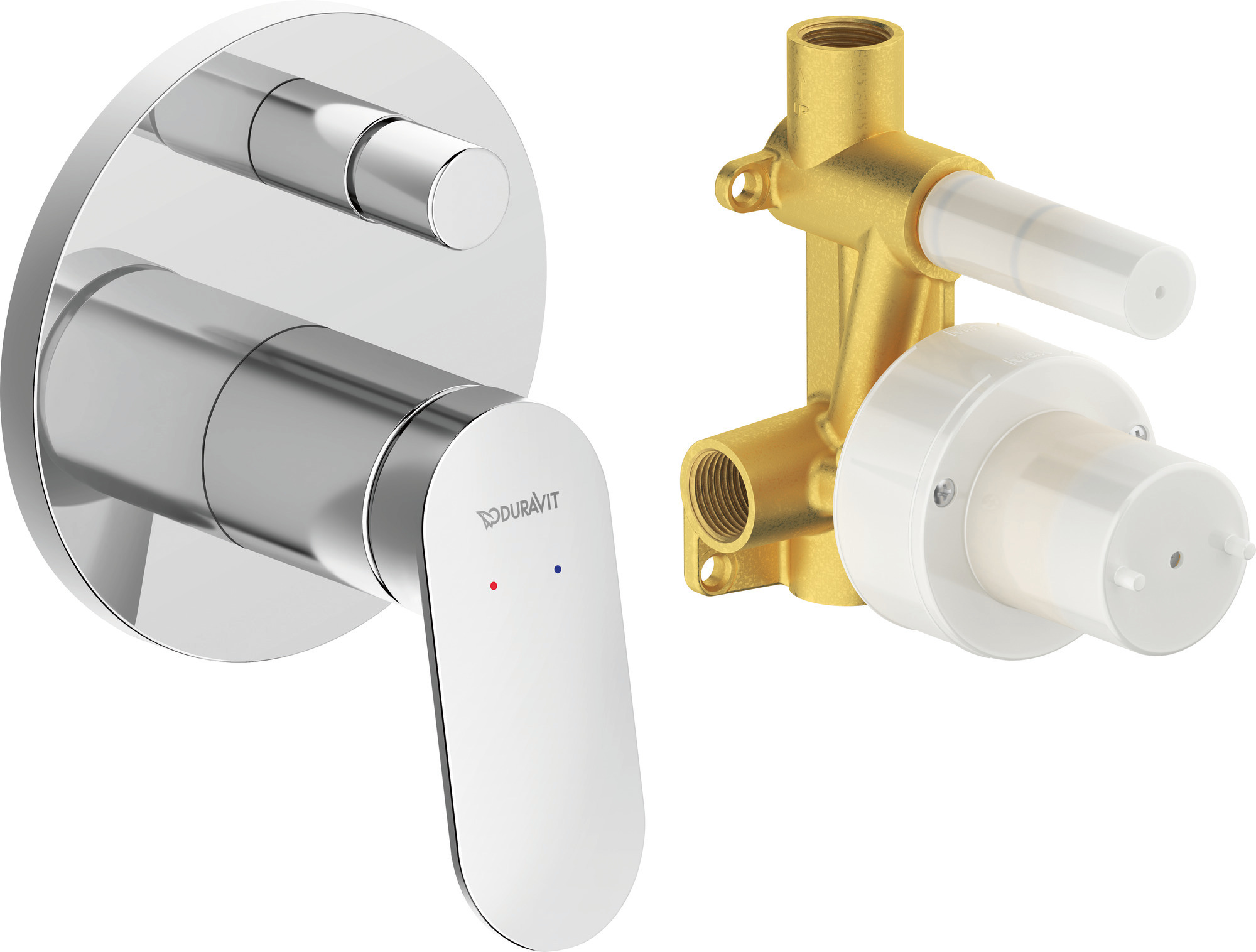Single lever bath mixer concealed set