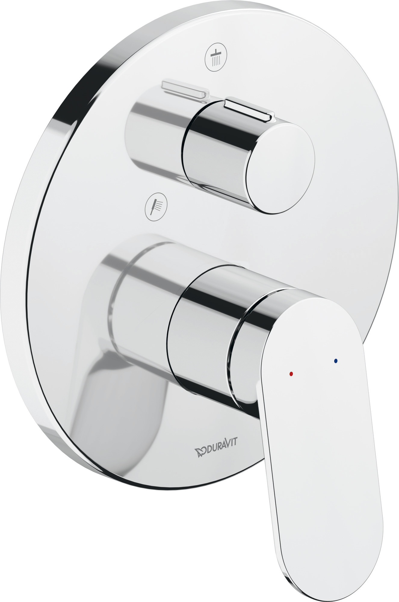 Single lever shower mixer concealed chrome