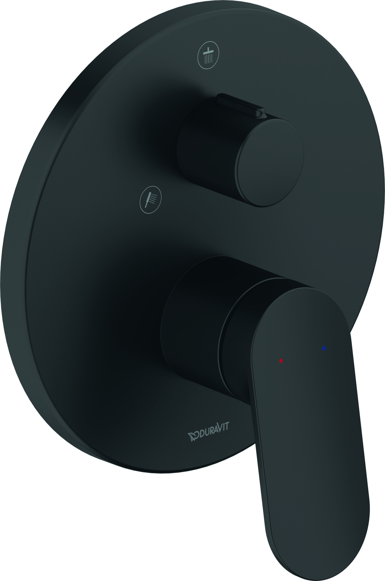 Single lever shower mixer concealed matt black