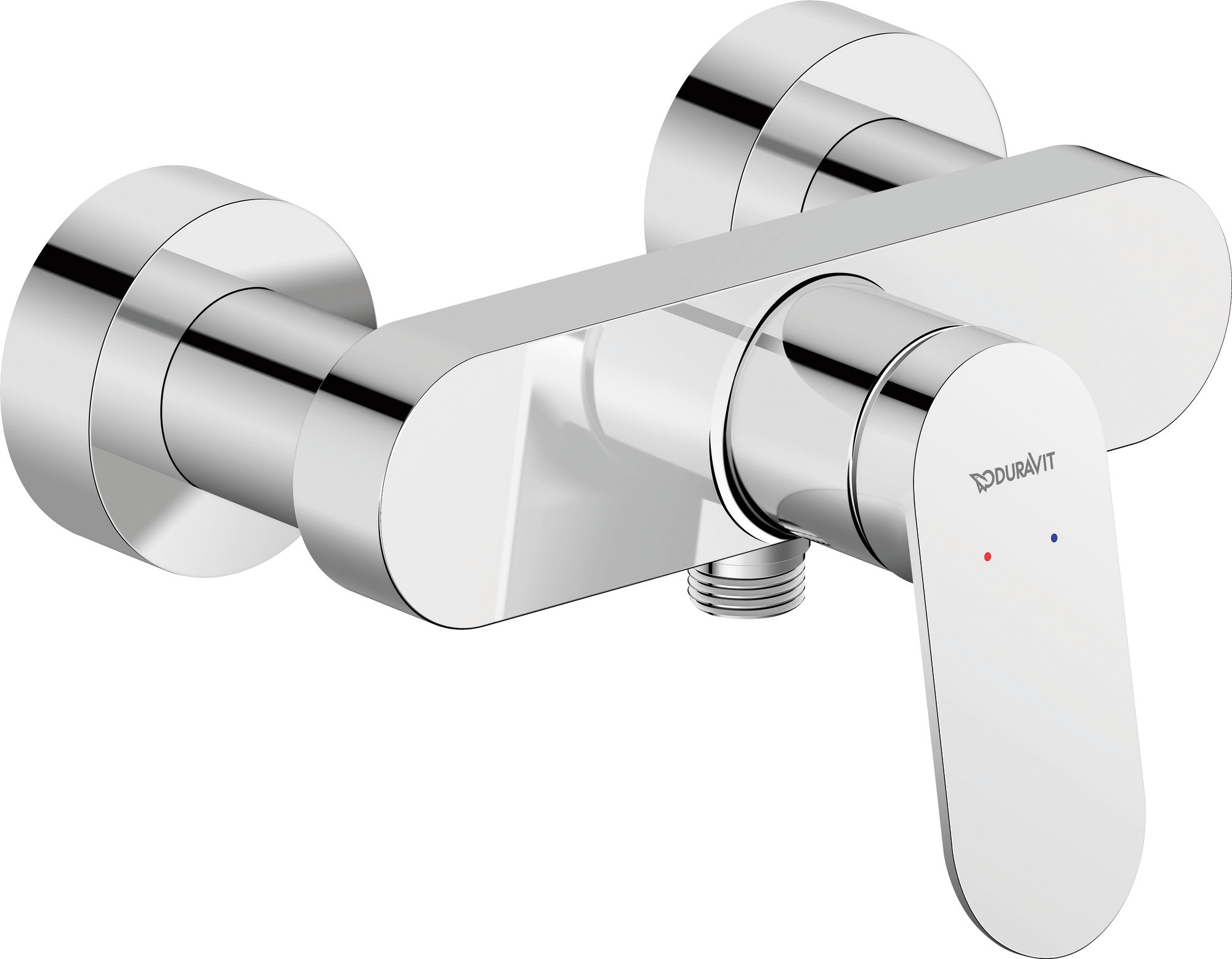 Single lever shower mixer exposed chrome