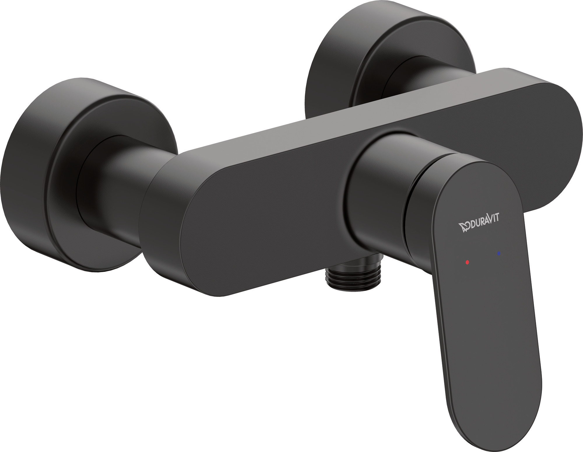 Single lever shower mixer exposed matt black