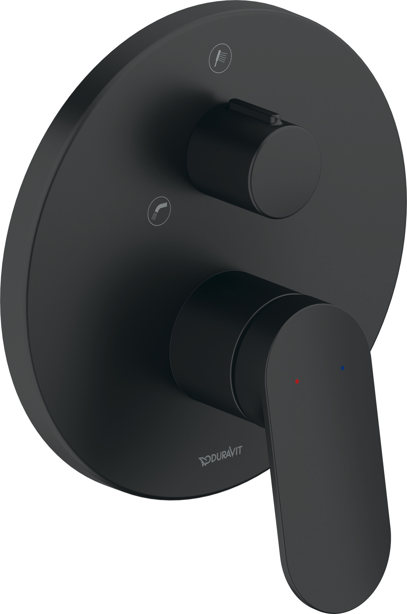 Single lever bath mixer concealed matt black